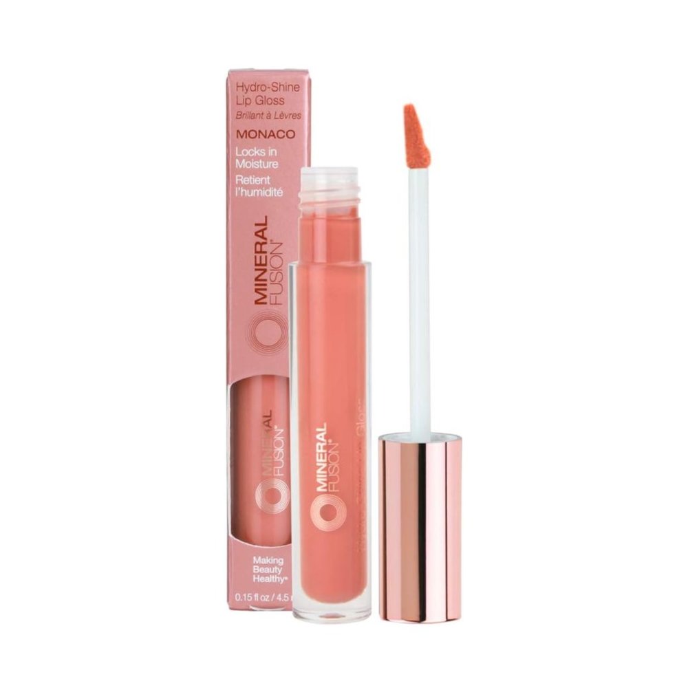MINERAL FUSION Hydro-Shine Lip Gloss, Monaco (coral Pink), .45 ml | 0.15 oz